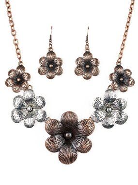 Paparazzi Flowers Necklace and Earrings Set (NS104)